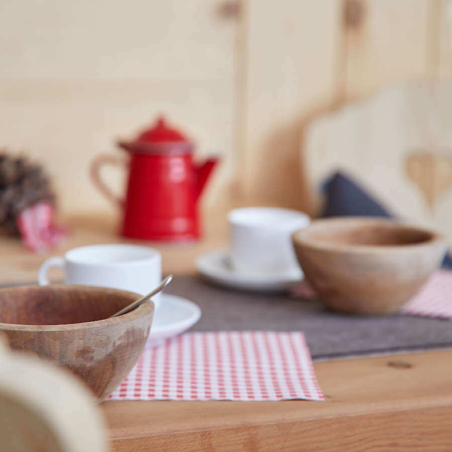 Unser Frühstückstisch im Blasla Hof