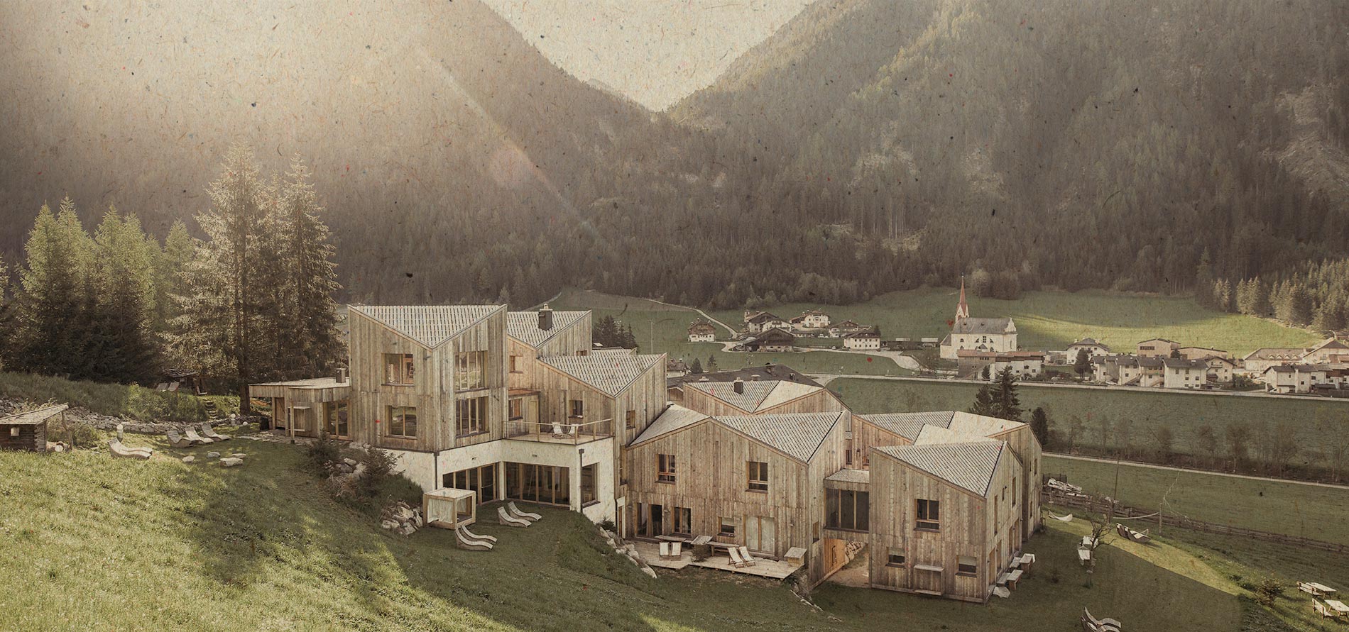 The Blasla Hof village in Valle di Casies